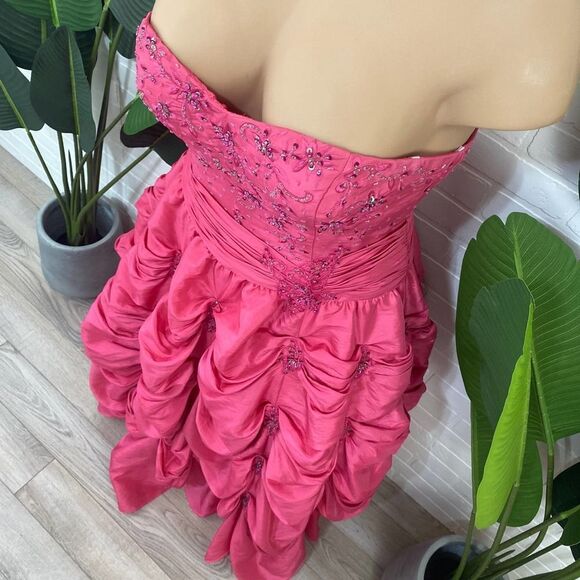 Juliet Fashion Milex pink strapless lace up ball gown - Picture 3 of 12